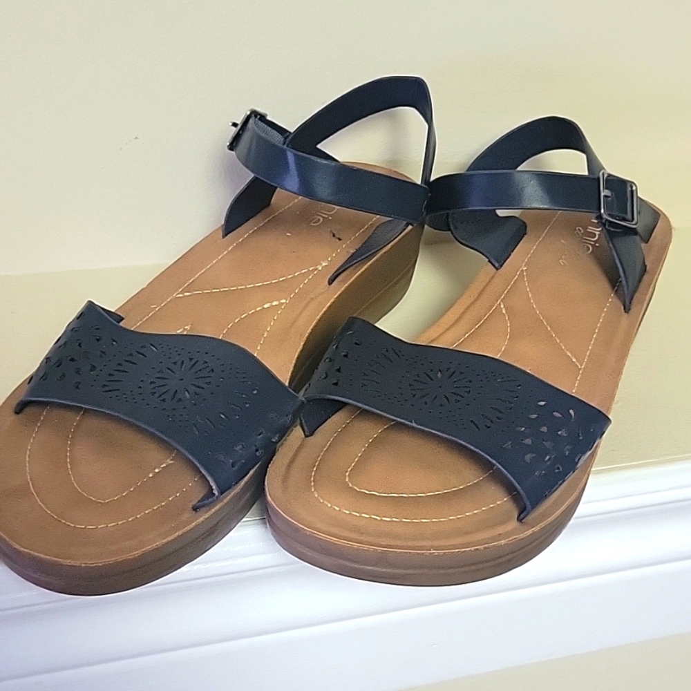 Annie Comfort Navy Blue Sandals
